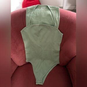 OQQ green bodysuit